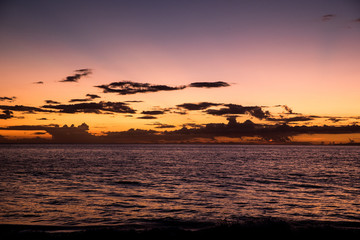 Fototapeta na wymiar sunset at the sea