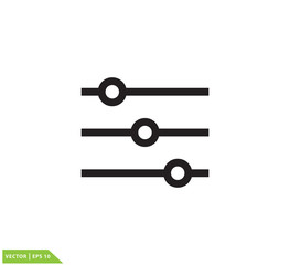 Sound equalizer icon vector logo design illustration