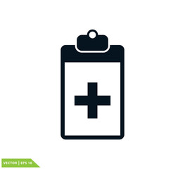 Obraz premium Medical check icon vector logo template