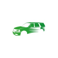 vector green car