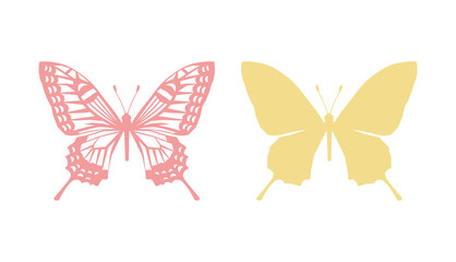 アゲハ蝶のシルエット