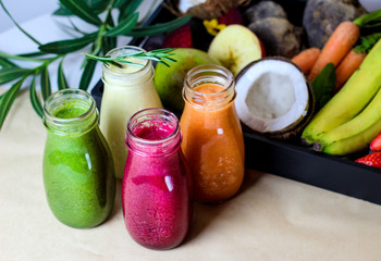 Smoothies and fruit