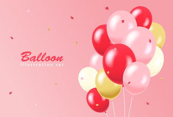 風船 バルーン 青空 背景イラスト Wall Mural Wallpaper Murals Yurikoroma ゆりころま