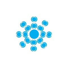 dandelion flower illustration logo vector design