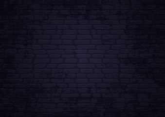 Dark brick wall with grunge texture. Vector illustration