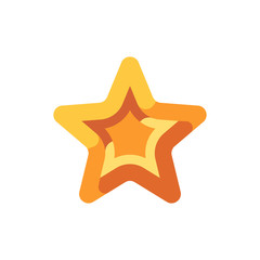 Shiny golden star flat icon