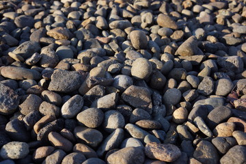 River rocks in the fading light