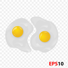 Chicken egg realistic illustration