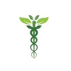 medical snake vector icon illustration