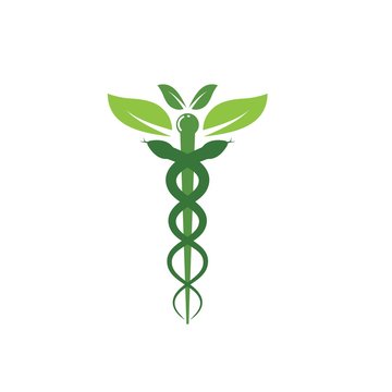 medical snake vector icon illustration