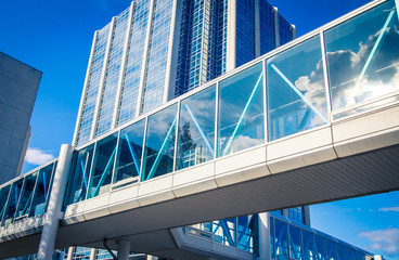 glass pedway between buildings in Halifax