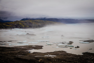 Glacier lake in southern Iceland