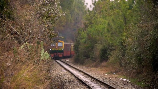 Kalka  to Shimla nero gase rail trak  passing from iush  green mountain  unasco heartage