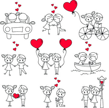Stick Couple Vector for Wedding valentine and other occasion