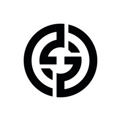 GG G letter logo design vector