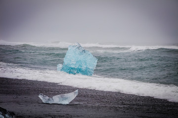 Ice at Diamond beach in Iceland