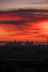 Fototapeta premium sunset over city