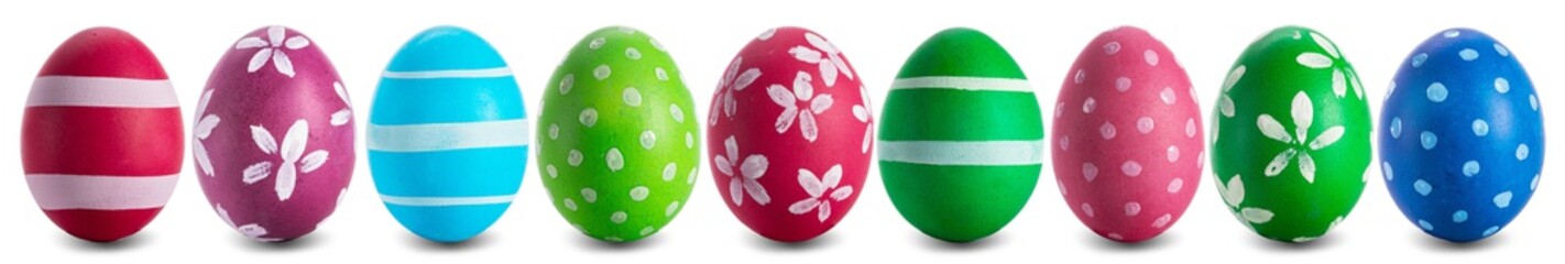 Easter egg collection isolated on white