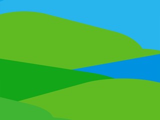 Obraz premium Colorful Art Green and Blue, Abstract Modern Shape Background or Wallpaper