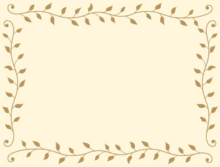 オーナメント4　デコレーション　葉　フレーム