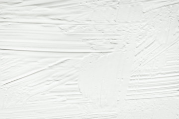 White texture background, Abstract brush stroke pattern textured acrylic white painting, White wall