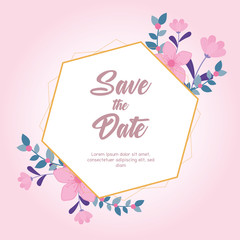 Obraz na płótnie Canvas flowers wedding, save the date, greeting card flourish nature pink background