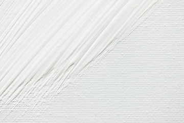 White texture background, Abstract brush stroke pattern textured acrylic white painting, White wall