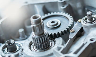 Motorcycle engine repair vehicle gear set