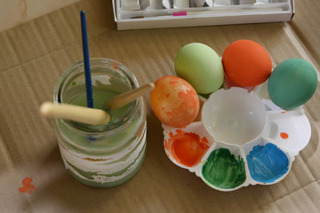 easter egg painting custom pattern design with watercolor