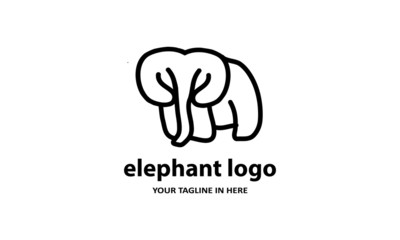 Obraz premium The concept of modern Sderhana elephant logo design is easy to remember