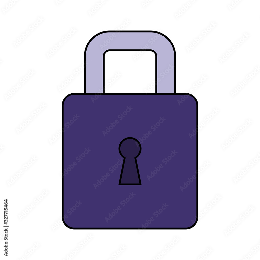 Poster padlock design of security system warning protection danger web alert and safe theme vector illustra