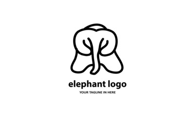 Obraz premium The concept of modern Sderhana elephant logo design is easy to remember