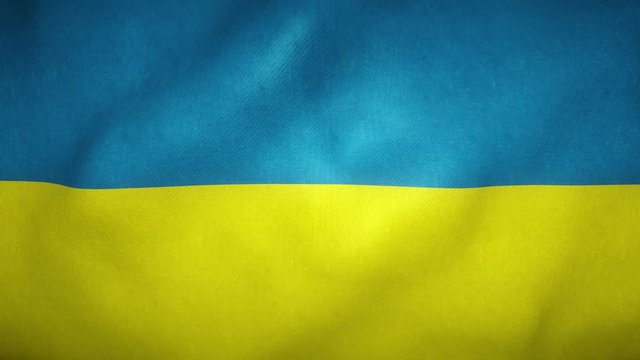 flag of ukraine waving in the wind