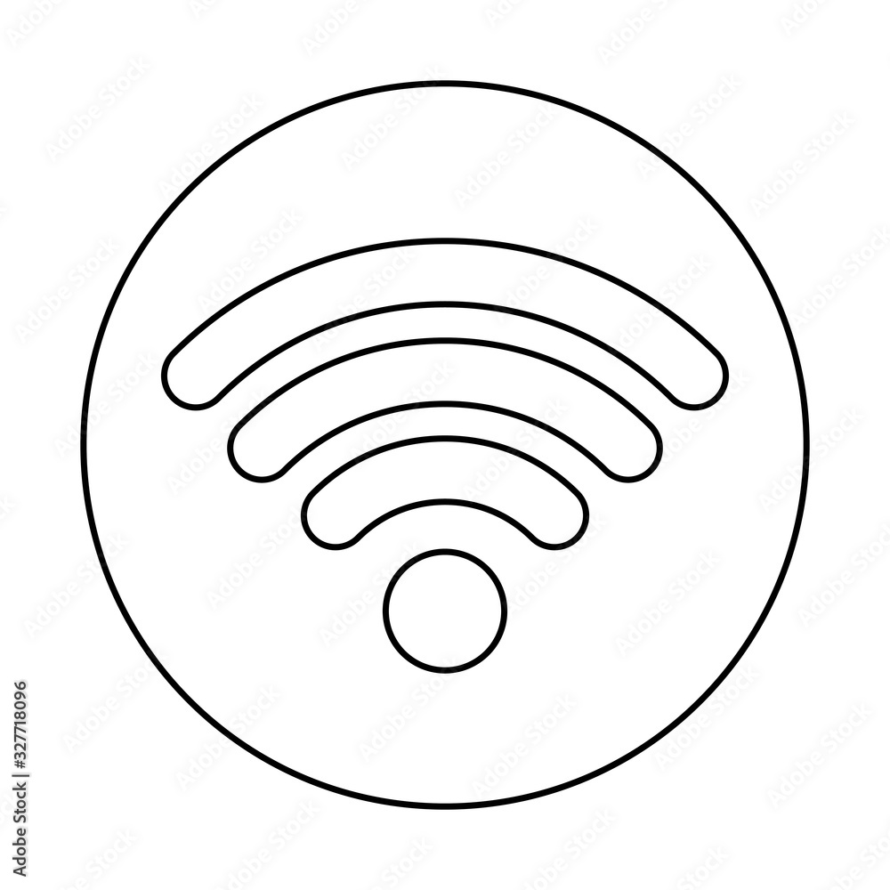 Poster wifi design, internet technology communication connection network wireless signal web and access the