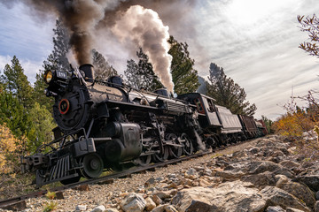 Fototapeta na wymiar The Historic Sumpter Valley Railroad in Central Oregon