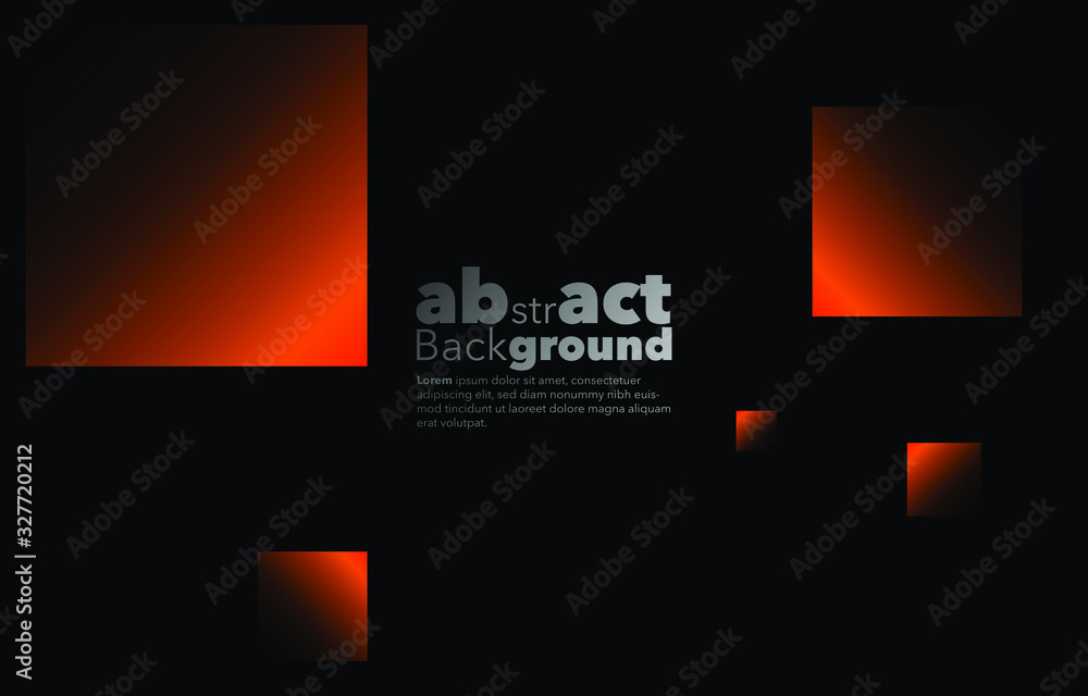 Poster linear geometric pattern, abstract premium lava red gradient on a black background. card. poster. la