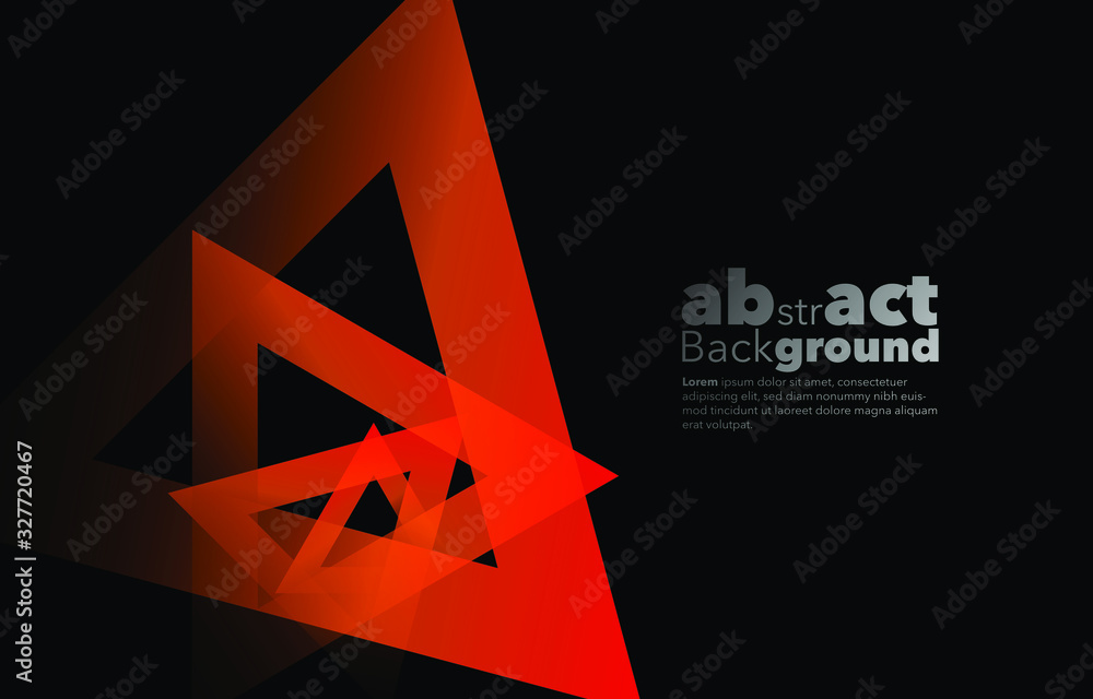 Poster linear geometric pattern, abstract premium lava red gradient on a black background. card. poster. la