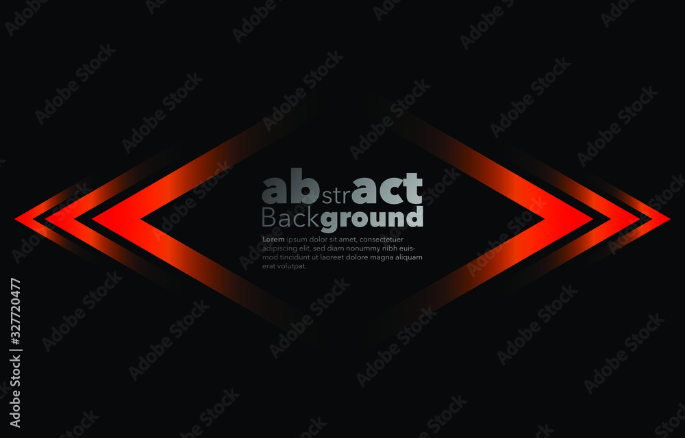 Poster linear geometric pattern, abstract premium lava red gradient on a black background. card. poster. la