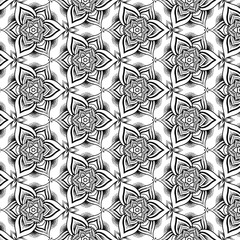4K Mandala illustrations pattern on a white background.