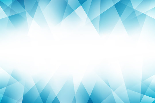 Light blue abstract background with geometric fractal shapes. Modern gradient blue vector illustration.