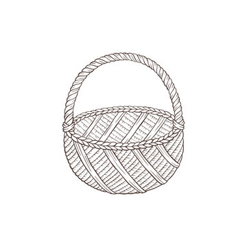 recommend clip art: hand drawn basket vector illustration