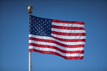 US Flag with Blue Sky