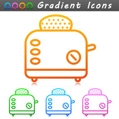 Vector toaster symbol icon design