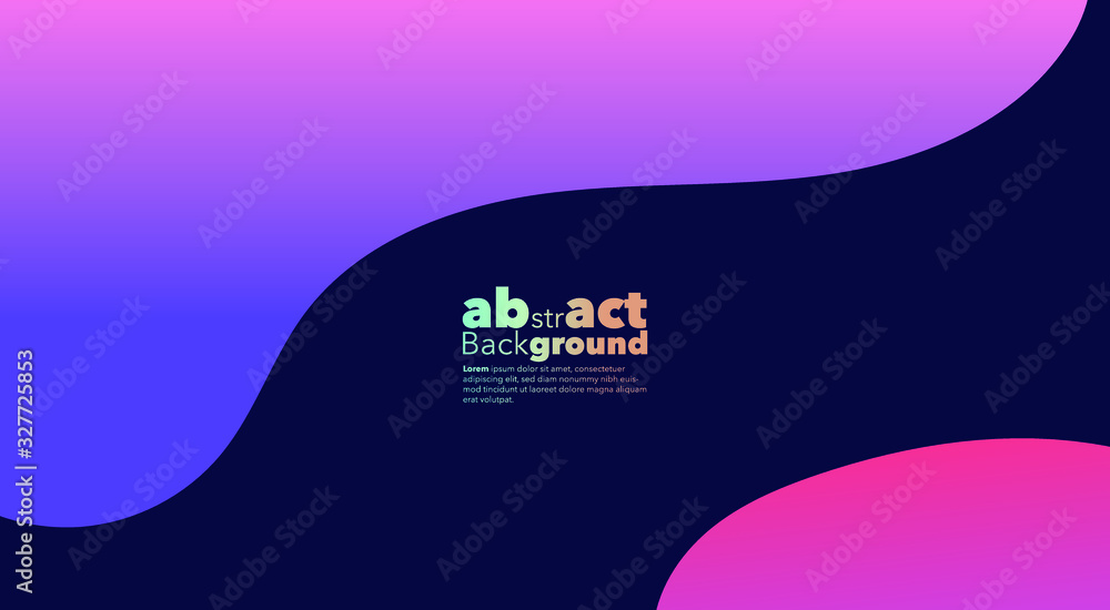 Poster fluid blurred gradient background. abstract geometric backdrop for poster, fluid 3d shapes compositi