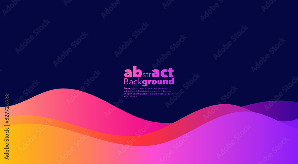 Aufkleber fluid blurred gradient background. abstract geometric backdrop for poster, fluid 3d shapes compositi