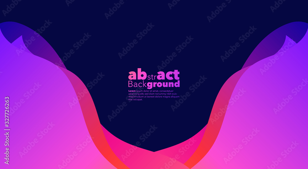 Poster fluid blurred gradient background. abstract geometric backdrop for poster, fluid 3d shapes compositi