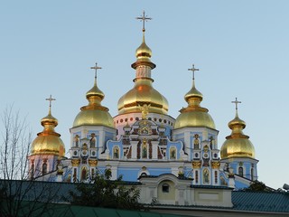 Fototapeta na wymiar Kyiv, Ukraine, St. Michael's Church, Domes