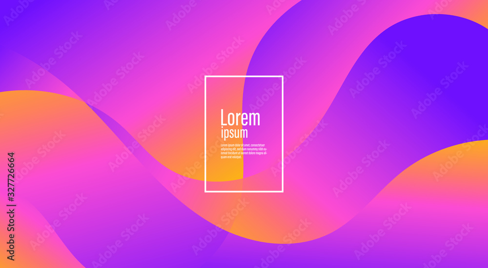 Poster fluid blurred gradient background. abstract geometric backdrop for poster, fluid 3d shapes compositi