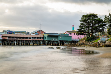 Fototapeta na wymiar Old Fisherman's Wharf, Monterey Bay at Dawn