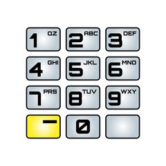 Phone keypad letters converter. Vector illustration